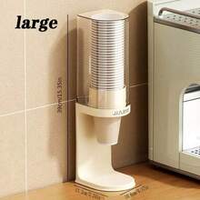 1pc Desktop Disposable Cup Holder Rack [Cups Not Included], Dust-Proof - Large Capacity Durable Plastic, Cup Storage Box, No Drilling Installation, Space-Saving Vertical Storage Design, Multi-Compartment, Suitable For Kitchen, Office, Bathroom - Durable And Easy To Clean. Cup Holder Rack - Multicolor - View 10