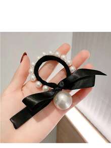 1 pieza de accesorios para el cabello de perlas simples con un temperamento de alta gama, diadema para el cabello, sujetadores de cola de caballo, ligas para el cabello, bandas de goma para el cabello, scrunchies, cuerda para el cabello