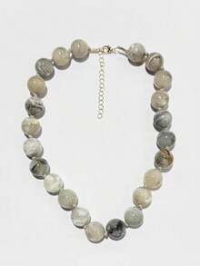 1 pieza Collar hecho a mano con cuentas, efecto de nube de resina geométrica redonda de estilo bohemio, adecuado para regalos y uso diario - Collar de nudo de cuentas de nube - Ver 24