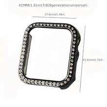 1pc Women's Starlight Soft Silicone Anti-Fall Watch Case Shock Proof Applicable For Apple Watch 38/40/41/42/44/45/49/46mm, Fashionable For Young Men And Women, Protective Watch Case Compatible With Apple Watch Ultra2/Ultra/SE/10/9/8/7/6/5/4/3/2/1, Soft & Comfortable Silicone Hollow Frame Protective Case