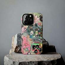 My Neighbor  Cheerful Art Print Anti-Scratch Fashion Accessory High-Grade Camera Protection Chic Phone Case Durable Shield Cover For Daily Use, Anniversary Gift, Valentine's Day Gift, Birthday Gift, Wedding Gift, Mother's Day Gift, Father's Day Gift, Best Friend Gift, Gift For Mom/Dad, Gift For Boyfriend, Gift For Girlfriend, Suitable For IPhone 11 12 13 14 15 16 Pro Max - 黑色 - 查看 3