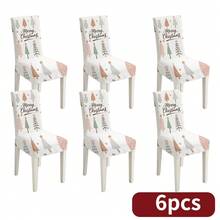 Zestaw stołu i krzeseł świątecznych (1 lub 4) z motywem choinki i płatka śniegu, sezonowy zestaw stołu i krzeseł o wymiarach 17,7 x 23,6 cala, dekoracja na przyjęcie, dekoracja domu, dekoracja świąteczna, artykuły imprezowe - Wielokolorowe - Zobacz 13