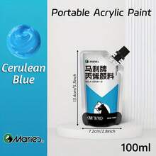 Marie's Acrylic Paint (100ml/3.38oz), Assorted Colors, Water-Proof, Portable Art Pigments For DIY Craft, Graffiti, Drawing, Painting, Canvas, Rock, Wood, Wall And Ceramic, Professional Rich Pigments For Adults & Artists - Single Piece - View 19