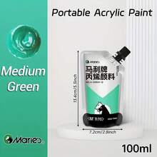 Marie's Acrylic Paint (100ml/3.38oz), Assorted Colors, Water-Proof, Portable Art Pigments For DIY Craft, Graffiti, Drawing, Painting, Canvas, Rock, Wood, Wall And Ceramic, Professional Rich Pigments For Adults & Artists - Single Piece - View 27