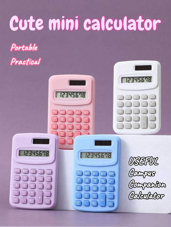 Calculadora científica portátil y pequeña para volver a la escuela, calculadora de bolsillo contable con apariencia linda y alto valor de color para estudiantes