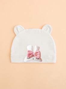 1pc Newborn Cute Rabbit Design Soft Warm Baby Hat, Suitable For Baby Boys And Girls, Everyday Wear All Seasons - Multicolor - View 5