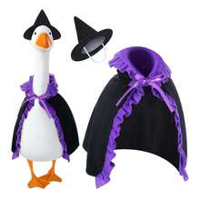 Disfraz de ganso de jardín para Halloween: capa con volantes y sombrero de bruja conjunto de 2 piezas. - Morado - Ver 6