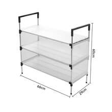 Living And Home 3-Layer Easy Assemble Shoe Rack Cabinet For Home,Saving Space Shoe Storage Shelf Rack,Shoe Storage Organizer(66cm W X 29cm D X 60cm H) - 3-tier White 66cm W X 29cm D X 60cm H - View 10