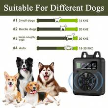 新型宠物止吠器，USB 充电，独立式或悬挂式，方便的训练工具，大功率超声波声控训狗器，室内/室外动物驱赶器，超声波止吠器，噪音抑制器，防骚扰犬训练工具 - 彩色 - 查看 4