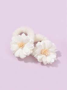 زوج من أربطة الشعر الزهرية ثلاثية الأبعاد، جميلة للاستخدام اليومي، للجمال، حاملات الذيل، أربطة الشعر، حبال الشعر