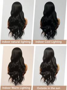 clouder Black Highlight Orange Extra Long Curly Wig 30 Inch Cosplay Wig Halloween Christmas Wig Elegant Soft Matte Hair Loose Curls Casual Outing Street Punk Wig Rock Wig Fluffy Natural Cool Girl Synthetic Heat-Resistant Fiber Wig Suitable For Women Daily Party Wig Music Festival Wig Avant-Garde College Style Wig Modern Fashion Gothic Wig - 挑染棕色 - 查看 9
