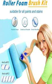 Paint Roller Extension Pole - 28PCS 3FT Telescoping Paint Roller Kit, Wall Painting Naps For Professionals With Brush Microfiber Roller Cover For House Wall