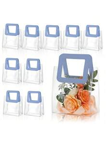 10/5 pièces - Sac cadeau en PVC transparent épaissi, boîte à bonbons de mariage, sac cadeau, sac à lunch, sac cadeau de Noël, sac cadeau de la Saint-Valentin, sac cadeau de mariage, sac cadeau de demoiselle d'honneur, sac de magasin de bijoux, sac cadeau de demoiselle d'honneur, sac d'emballage cadeau, sac de shopping de vêtements, sac à main mignon, sac à main