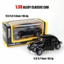 1:32 Scale Vintage Beetle Die-Cast Racing Car Model Toy | Mixed Colors | Alloy | Opening Doors, Manual Pull-Back Action | Ideal For Youngsters & Adults | Birthday Gift, Christmas Gift, Halloween Gift, Stocking Stuffer, Perfect Gift, Toys, Games - Multicolor - View 5