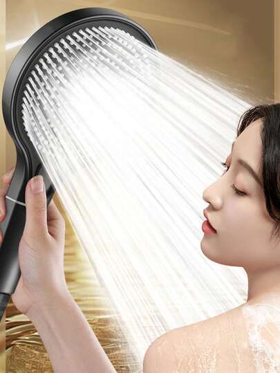 Large Round High Pressure 3-Setting Adjustable Shower Head For Home Bathroom Heater Shower, Handheld Shower, Bathing Shower