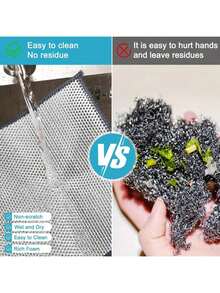 25/10/5件套加厚双面金属丝百洁布，厨房洗碗布，锅碗瓢盆清洁抹布，毛巾清洁工具