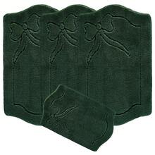4pc Washable Rug Mat Set Caravan Romany Anti-Allergic Non-Slip Tourer Leafy - H.Green - View 10