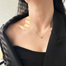 1 件时尚心形吊坠项链，百搭女士颈链 - 彩色 - 查看 6