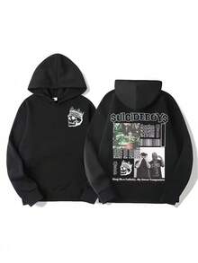 Vintage G59 Hoodies I Want To Die In New Orleans Ruby Da Cherry Hoodie Men Women Fashion Hip Hop Harajuku Sweatshirt - 黑色 - 查看 1