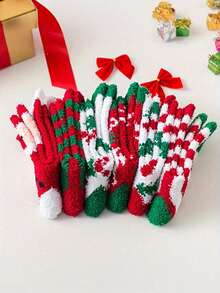 Women's Christmas Warm Soft Floor Socks, Autumn Socks - Christmas - View 3