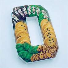 1pc 0-9 Numeric Shaped Reusable Dessert Display Plate, 26 Alphabet A-Z Shaped Tray, Suitable For Filling With Sweets, Cakes, Chocolates, Fruits, Ideal For Graduation Ceremony, Birthday Party, Bachelor Party, Wedding Anniversary, Various Holiday Table Decor