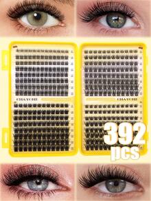 392 Personal Eyelash Book Cluster Extended False Eyelashes DIY At Home Cluster Eyelash Extended Makeup, Rzęsy, Rzęsy, Eyeliner Cluster, Cluster Eyelash, Naturalne, Puszyste Sztuczne Rzęsy, Odpowiednie Na Halloween, Boże Narodzenie, Makijaż