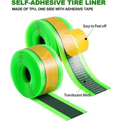 Doublure de pneu de vélo auto-adhésive, doublure anti-crevaison pour pneu de vélo de route, protection contre les crevaisons pour chambre à air de vélo de montagne - compatible avec les pneus de VTT de 20, 24, 26, 27,5, 29 pouces et les pneus de vélo de route de 700c