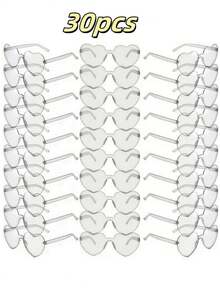 5pcs/Set Women's Heart Shaped Fashion Fashion Glasses, Casual, Elegant, Made Of PC (Polycarbonate), Suitable For Beach, Holiday And Daily Life, Multi-Color For Summer Beach Vacation,Outdoor,Travel