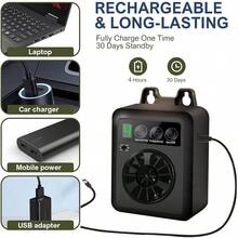 新型宠物止吠器，USB 充电，独立式或悬挂式，方便的训练工具，大功率超声波声控训狗器，室内/室外动物驱赶器，超声波止吠器，噪音抑制器，防骚扰犬训练工具 - 彩色 - 查看 5
