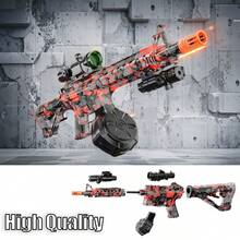 This Automatic And Manual Dual-Mode Toy Gun Has A Cool Appearance And Is Suitable For Outdooractivities. It Is The Top Toy Gun For Children And The Best Gift For Christmas And Halloween - 酒紅色 - 查看 4