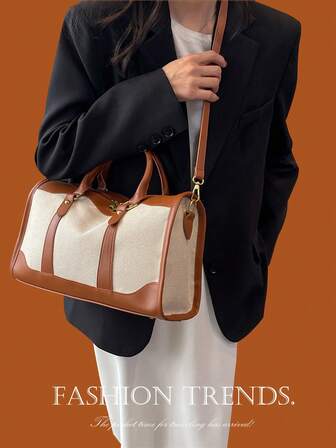 小尺寸休闲单肩包，简约时尚男女斜挎包，短途旅行包，运动健身包，轻便帆布包