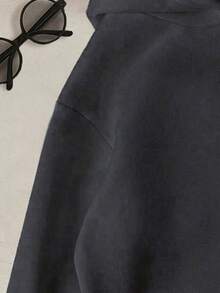 Young Boy Skateboard Print Long Sleeve Casual Warm Sweatshirt, Autumn/Winter - Black - View 4