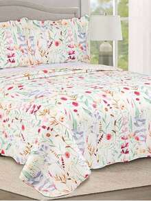 Double Bedspread Kit Garden 220cm X 240cm Floral Prints 3 Pieces - Nhiều màu - Xem 10