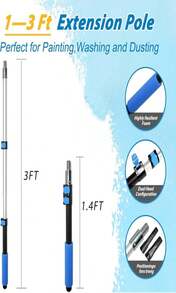 Paint Roller Extension Pole - 28PCS 3FT Telescoping Paint Roller Kit, Wall Painting Naps For Professionals With Brush Microfiber Roller Cover For House Wall