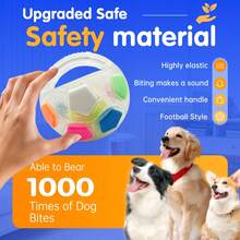 Durable TPR Interactive Squeaky Dog Toy Ball With Handle - Colorful, Easy To Clean And Grab, Recommended For Teeth Grinding & Training, Suitable For Medium Breeds - Multicolor - View 12