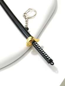 1pc Unisex Japanese Samurai Sword Toy Model Keychain Decoration