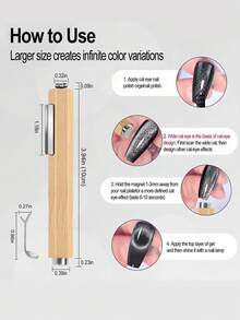 3 合 1 美甲磁铁，带心形猫眼工具，多功能猫眼凝胶指甲油磁铁笔，3D 磁性指甲油棒，多功能 UV 凝胶法式猫眼美甲工具磁铁，适用于家庭美甲沙龙 DIY、美甲用品、美甲工具、返校、指甲、按压式指甲、美甲修脚工具。