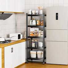 Metal Shelves 5 Tier Shelving Units,Estantes Para Cocina,Storage Rack Shelf For Kitchen,Garage, Pantry, Closet Organizer, Utility Narrow Racks Carts With Wheels (15.7" L X 11.8" W X 54.3" H) - 15.7 英吋長 x 11.8 英吋寬 x 54.3 英吋高 - 查看 2