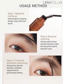 unny club Gel Browcara, Eyebrow Mascara, Quickly Fixing Natural Eyebrow Makeup With Care Effect,Tinted, Volumizing, Light And Smooth, Long-Lasting , Quick Drying, Waterproof And Sweatproof, Eyes Makeup