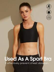 1pc Women Chest Binder Compression Top, Trans, Transgender FTM, Adjustable Seamless Binding Vest For Large Bust