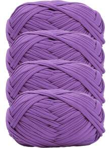 4pcs/400g High Quality Polyester Crochet And Knitting Yarn, 100G/Pc, 30m/Pc Length - Ideal For DIY Projects, T-Shirts, Slippers And Baskets, Fabric Strips Handmade Weaving DIY Bags, Toys, Shoes, Carpets, Organizer Basket Liners - Multicolor - View 31