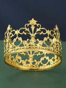 1pc Alloy Bridal Crown, Princess Tiara For Birthday, Wedding, Party, Valentine's Day, Women's Day, Mother's Day Floral Decoration