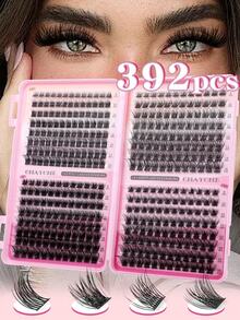 392 Personal Eyelash Book Cluster Extended False Eyelashes DIY At Home Cluster Eyelash Extended Makeup, Rzęsy, Rzęsy, Eyeliner Cluster, Cluster Eyelash, Naturalne, Puszyste Sztuczne Rzęsy, Odpowiednie Na Halloween, Boże Narodzenie, Makijaż