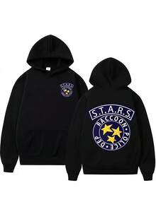 Limited Residents Evils Logo Graphic Hoodies Men's Harajuku Y2k Long Sleeve Sweatshirts Male Fashion Cool Casual Hoodie Streetwear - màu đen - Xem 1