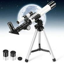 Refraktor-Astronomisches Teleskop, 400-mm-Öffnung, F40040 Astronomisches Teleskop mit Kompass und Stativ, Refraktor-Teleskop, Hohe Transmission, für Kinder und Anfänger