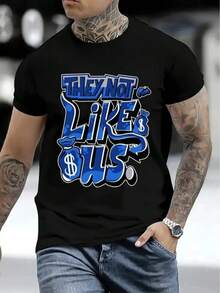 Camiseta Casual de Manga Corta para Hombre 1 Pieza 100% Algodón Pesado - Cuello Redondo Cómodo, Camisetas Suaves y Adorables - Negro - Ver 2