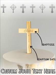 Customized Acrylic Cross, Personalized Name And Date Mirror Acrylic Cross Sign, Religious Wall Decoration, Baptism Gift, First Communion Gift, Baptism Souvenir, Confirmation Gift, Family Church Wall Decoration, Faith Gift For Family Members - Silver - View 12