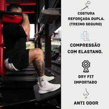 Imported Men's 2-In-1 Compression Shorts – Sportswear, Gym, Running, Fitness, Quick-Drying, High Performance - Màu xanh hải quân - Xem 3