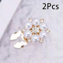 2 butoni minimalisti francezi cu zirconiu artificial și perle - accesoriu versatil pentru rochii, smokinguri și ținute casual