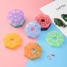 1pc 7-Day Pill Organizer Case, Portable Travel Mini Compact Weekly Medication Container - Nhiều màu - Xem 2